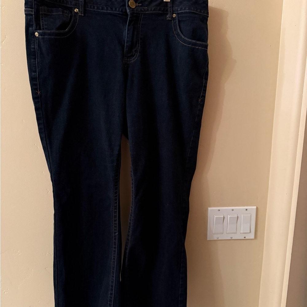 Lane Bryant Dark Blue Straight Leg Jeans